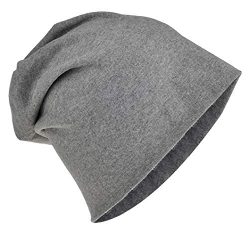 Miobo Jersey Slouch Beanie Unisex Herren Damen Mütze Trend dunkelgrau-L von Miobo