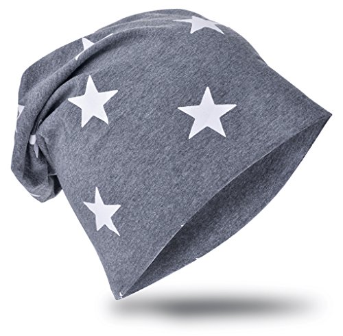 Miobo Jersey Slouch Beanie Long Mütze Unisex Stern Baumwolle Baby Kinder Damen Herren Klein Stern von Miobo