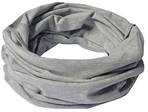 Miobo Kinder Baumwolle Loopschal Schlauchschal Rundschal Halstuch Grau-L von Miobo