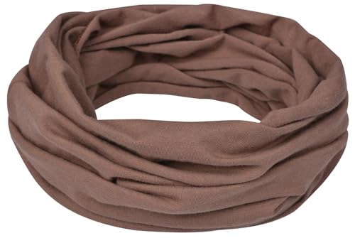 Miobo Kinder Baumwolle Loopschal Schlauchschal Rundschal Halstuch Graubraun-L von Miobo