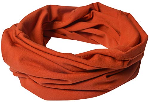 Miobo Kinder Baumwolle Loopschal Schlauchschal Rundschal Halstuch Orange-L von Miobo