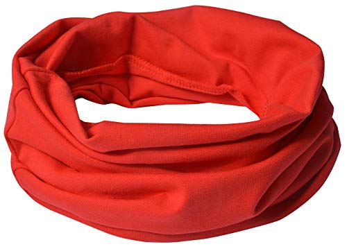 Miobo Kinder Baumwolle Loopschal Schlauchschal Rundschal Halstuch Rot-L von Miobo