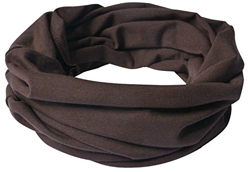 Miobo Kinder Baumwolle Loopschal Schlauchschal Rundschal Halstuch Sattelbraun-L von Miobo