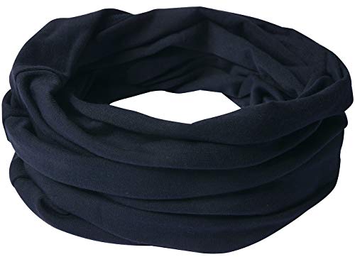 Miobo Kinder Baumwolle Loopschal Schlauchschal Rundschal Halstuch Schwarzblau-M von Miobo