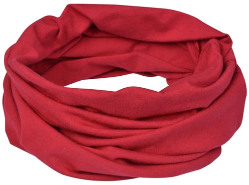 Miobo Kinder Baumwolle Loopschal Schlauchschal Rundschal Halstuch Weinrot-S von Miobo