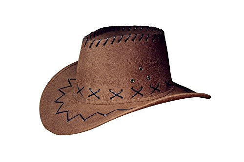 Miobo Kinder Cowboyhut - Westernhut für Cowboys & Cowgirls - Karnevals-Kostüm - Hut im Stil Australien/Texas/Western - für Kinder - Braun von Miobo