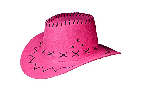 Miobo Kinder Cowboyhut - Westernhut für Cowboys & Cowgirls - Karnevals-Kostüm - Hut im Stil Australien/Texas/Western - für Kinder - Pink von Miobo