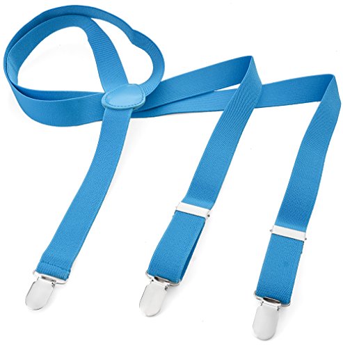 Miobo Long Hosenträger Herren Damen Hosen Träger Y Form Style 3er Clips elastisch Schmal Unifarbe von Miobo
