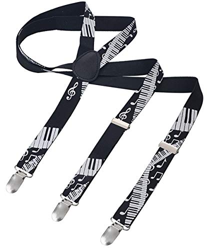 Miobo Long Hosenträger Y Form Style 3er Clips elastisch Schmal Unifarbe und Bunt mit verschiedenen Motiv von Miobo