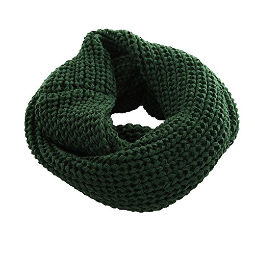 Miobo Loop-Schal für Damen & Herren - Warmer Herbst- & Winter-Schal - Unisex Rund-Schal - Feinstrick - Schlauch-Schal - Infinity Scarf - Moosgrün von Miobo