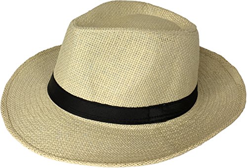 Miobo Panamahut Mountain Stroh Bogarthut Strohhüte Sommerhut Beige 56 von Miobo