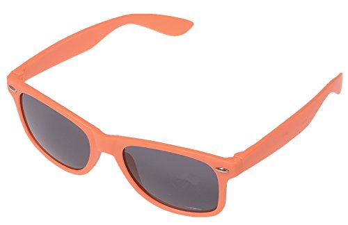 Miobo Sonnenbrillen Party Brillen 1980 style Retro Atzen Nerdbrille Hornbrille Sonnenbrille oder Klarglas Schwarz (Orange Sonnenbrille) von Miobo
