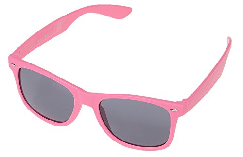 Miobo Sonnenbrillen Party Brillen 1980 style Retro Atzen Nerdbrille Hornbrille Sonnenbrille oder Klarglas Schwarz (Rosa Sonnenbrille) von Miobo