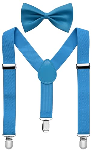 Miobo Unisex Hosenträger mit Fliege für Kinder: Stylisch und praktisch, mit drei Clips von Miobo