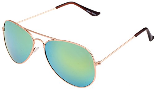 Miobo mit Edelstahl Metall Gestell Sonnenbrille Gold Grün von Miobo