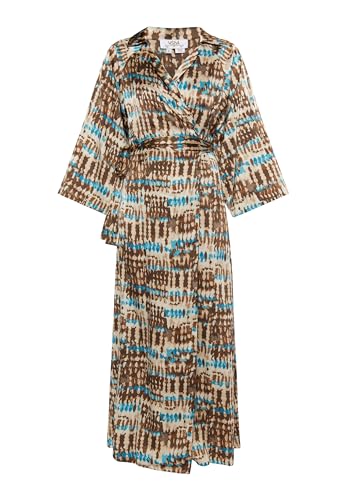 Mioki Damen Wickelkleid 15929215-MI03, BRAUN Mehrfarbig, L von Mioki