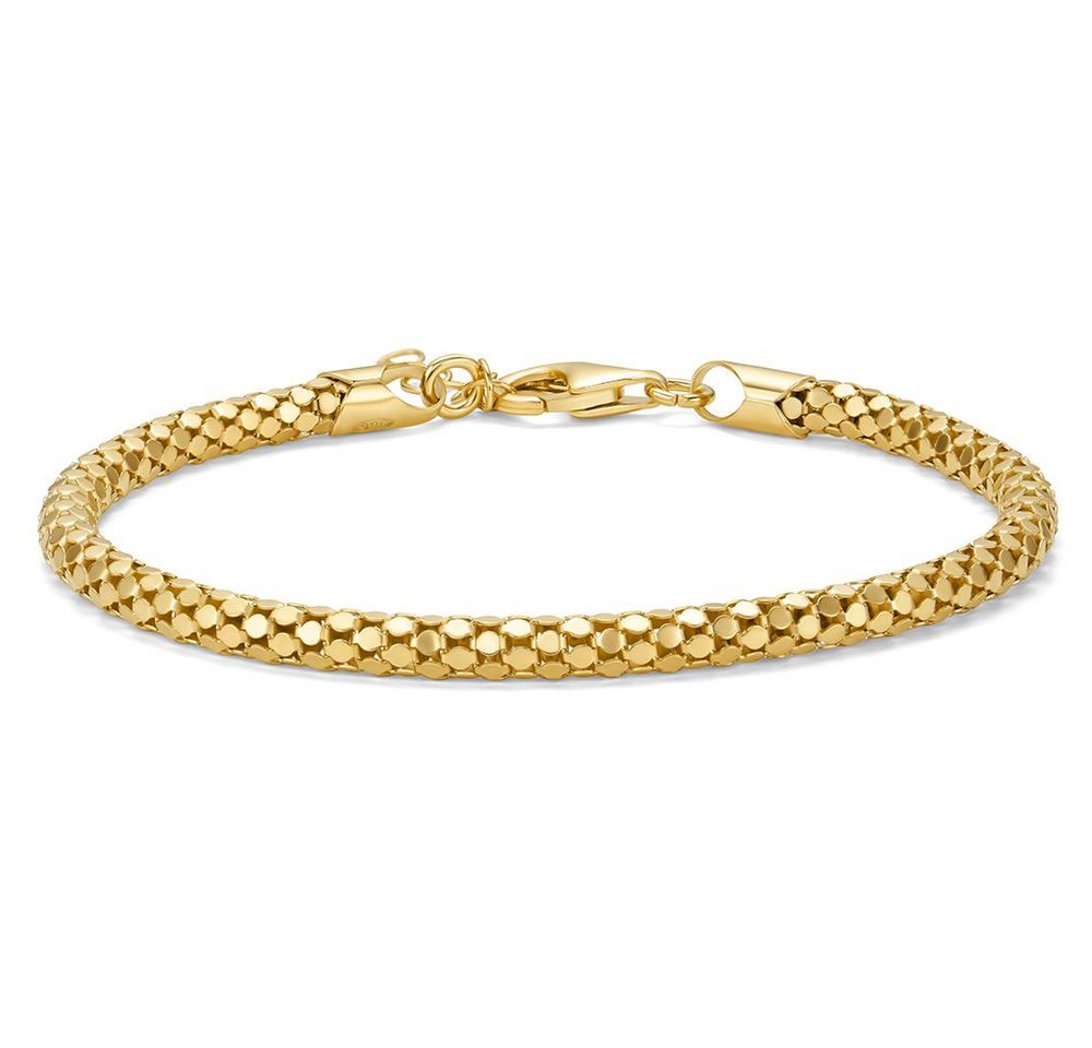 Miore Armband SIL012B - 18 kt. vergoldetes 925 Sterling Silberarmband 18 cm + 3 cm, handgefertigt in Italien von Miore