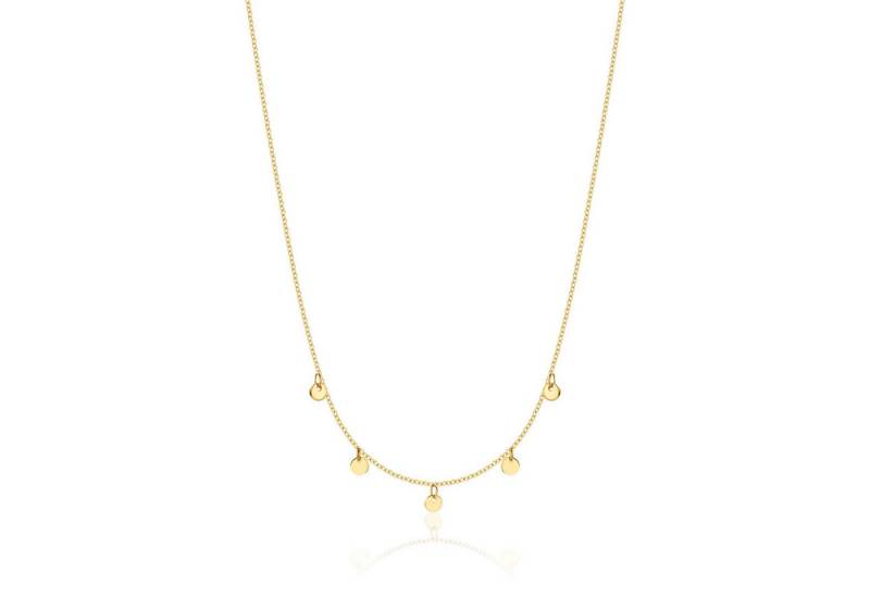 Miore Collier MGM944N - mit kleinen Charm Coin-Anhängern aus 9 Karat Gold, Ankerkette aus 375 Gelbgold von Miore