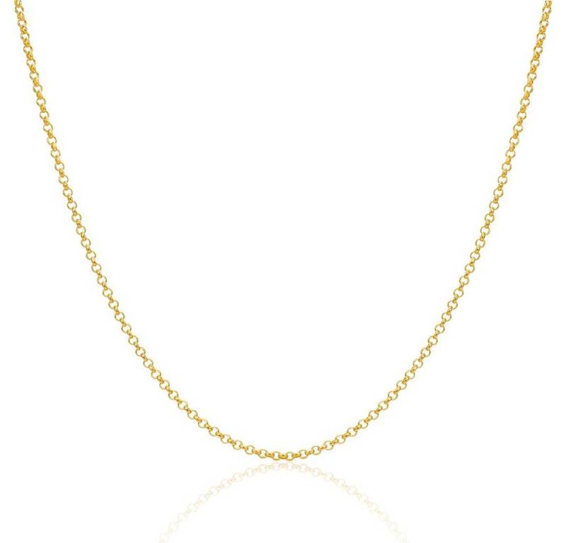 Miore Goldkette SIL034C - 18 kt vergoldete Silberkette 46 cm - 925 Sterling Silber, Damenhalskette handgefertigt in Italien von Miore