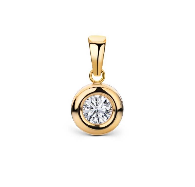 Miore Kettenanhänger MA983ZP - Damen Solitär aus 9 Karat 375 Gelbgold mit Zirkonia 0,47 Kt., GOLD ANHÄNGER MIT ZIRKONIA von Miore
