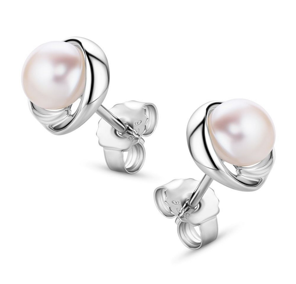 Miore Paar Ohrstecker MSAE029E (inkl. Schmuckbox), für Damen in 925 Sterlingsilber mit Süßwasser Perlen von Miore