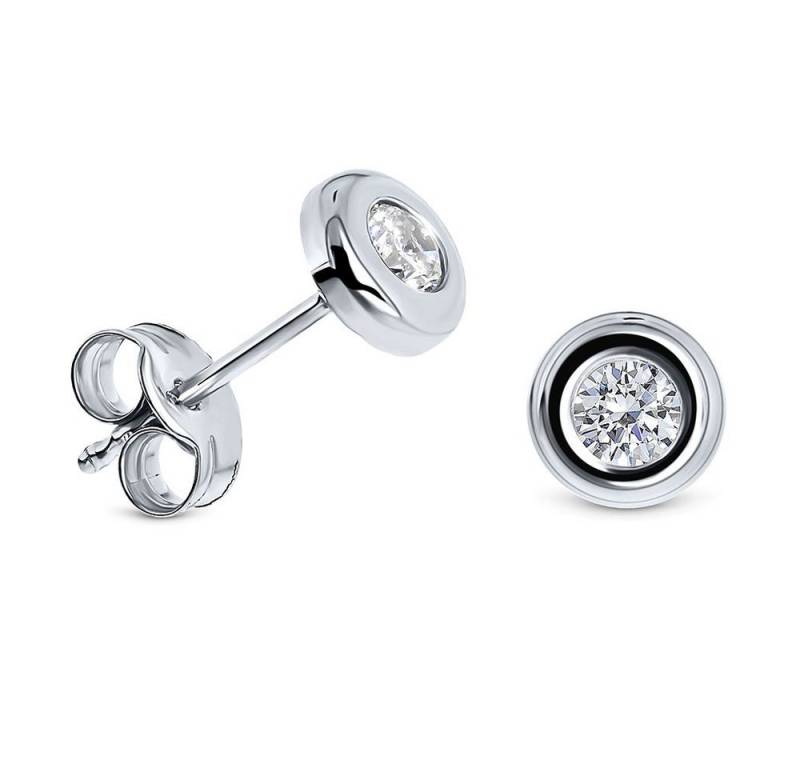 Miore Paar Ohrstecker MA9132E aus Weißgold 9 Karat 375 Gold - mit Zirkonia, Damen Ohrringe mit 0,40 Karat von Miore