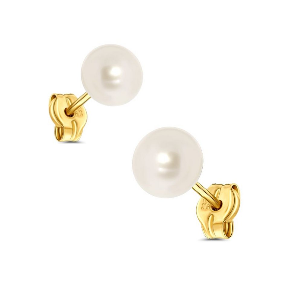 Miore Perlenohrringe MA4007E Ohrringe 14 Karat (585) Gold (inklusive Schmuckbox), Damen Ohrstecker in Gelbgold von Miore