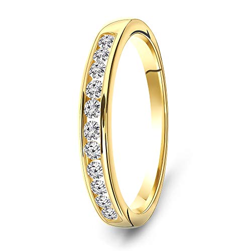 MIORE Ring Damen 0.33 Ct Diamant Ewigkeitsring aus Gelbgold 14 Karat / 585 Gold, Schmuck mit Diamanten Brillanten von MIORE