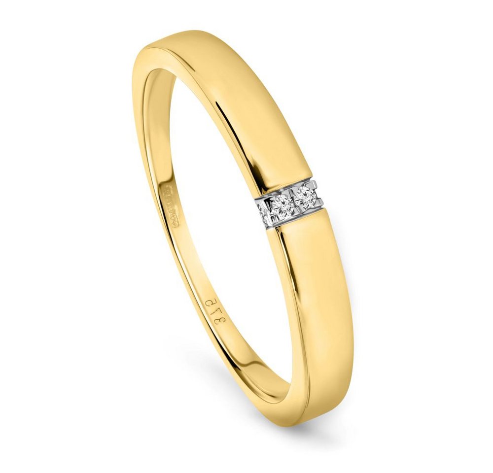 Miore Verlobungsring Damen 9 Karat Gelbgold (375) mit 0.02 Ct Diamanten in diversen Größen von Miore