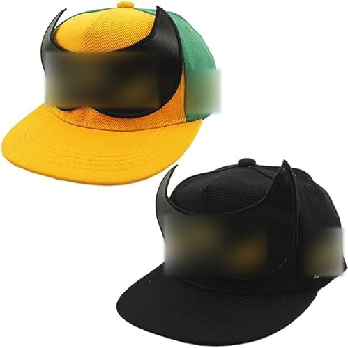 Cap Kinder Jungen Pups Kappe Sonnenhut Kinder Baseball Cap Kinder Jungen Schule Sport Sonnenschutz Hip Hop Cap Größe verstellbar mit Klettverschluss Schwarz gelb 2 pcs von Miotlsy