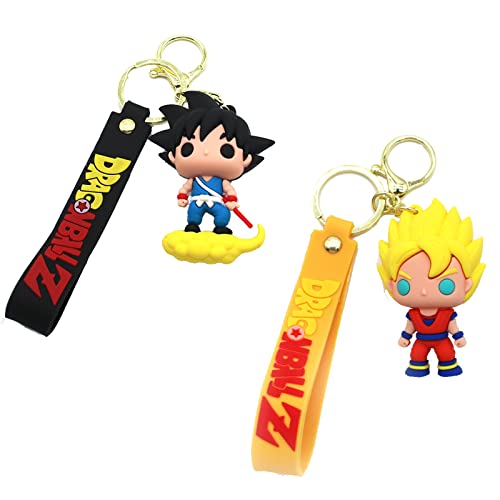 Miotlsy Anime Schlüsselanhänger für Kinder 2pcs Figuren Cartoon Schlüsselanhänger Personalisiert Anime Fahrzeugschlüssel Dekor Taschen Ornamente Silikon Anhänger Geschenk Junge von Miotlsy