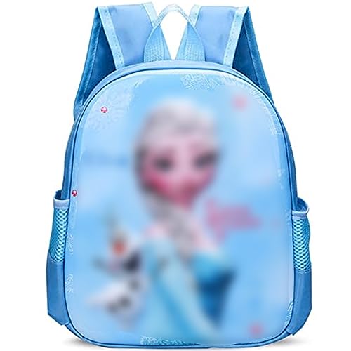 Miotlsy Kinder Rucksack, Eiskönigin Rucksack,Cartoon Elsa Anna Rucksäcke Children's Backpack Schultasche für Mädchen Prinzessin Glitter Muster Kindergartentasche- Blau von Miotlsy