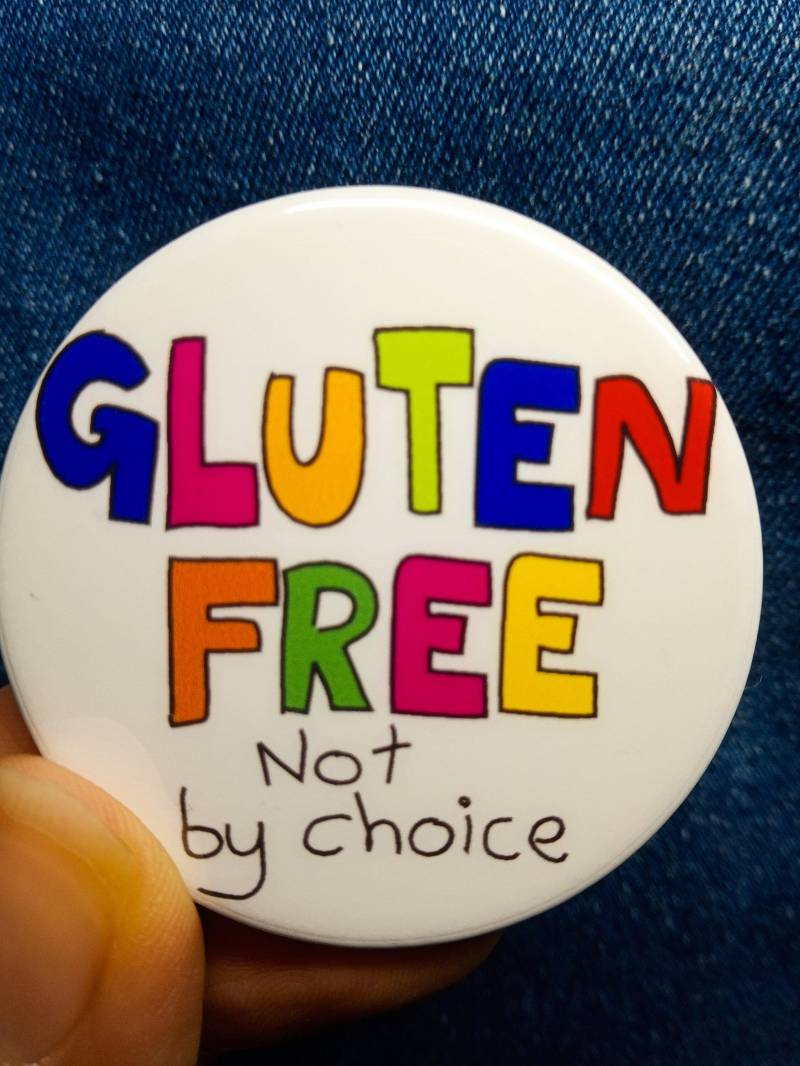 Glutenfrei Pin Button Zöliakie Bewusstsein Geschenk | 45 Mm von MiowandMolly