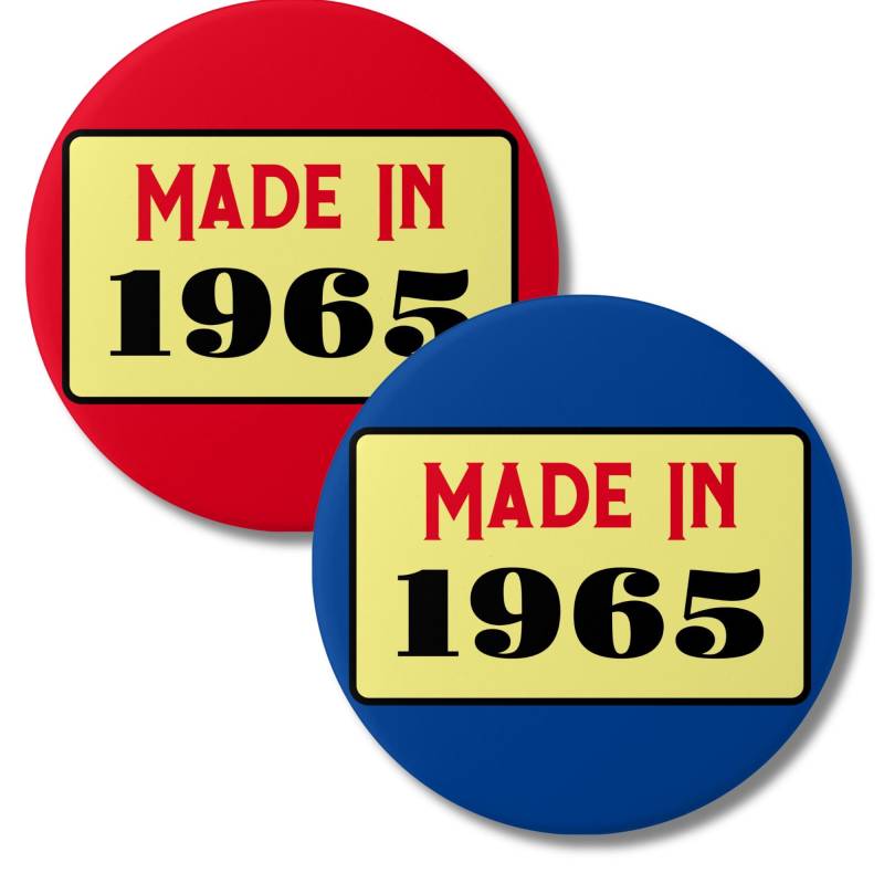 Made in 1965 60 Geburtstag Anstecker - Retro Style Party Pin von MiowandMolly