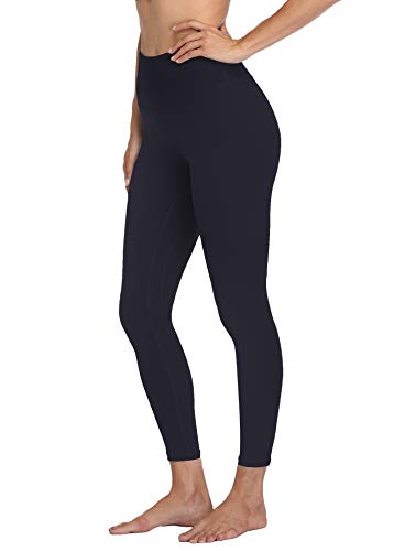 Mipaws Damen High Rise Leggings 7/8 Länge Yoga Hose - Schwarz - Klein von Mipaws