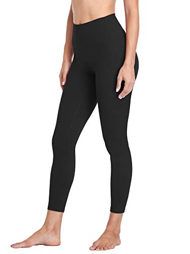 Mipaws Damen High Rise Leggings 7/8 Länge Yoga Hose mit Bauchkontrolle Nahtloser Bund - Grau - Mittel von Mipaws