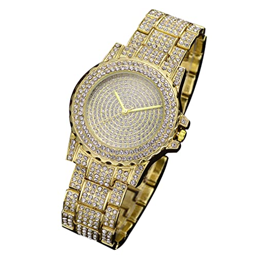 Mipcase Anschauen Weibliche Armbanduhr Elegante Damenuhr Luxus Damenuhr Armbanduhr Mit Strasssteinen Kristalluhren Uhr Für Mädchen Uhr Mit Dekor-Strasssteinen Fräulein Leser Diamant Glas von Mipcase