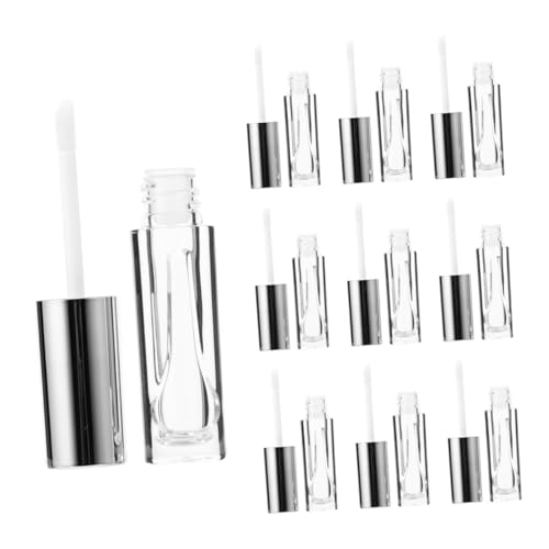 Mipcase 10stücke Leere Lip Gloss Behälter Hochwertige Auslaufsichere Tuben Für Kosmetik Für Reisen Und Make-up Silberne Kappen Und Transparente Flaschen Mipcase 10stücke Leere Lip Gloss Behälter Hochwertige Auslaufsichere Tuben Für Kosmetik Für Reisen Und Make-up Silberne Kappen Und Transparente Flaschen von Mipcase