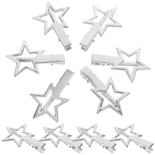 Mipcase 10stücke Metall Stern Haarclips Frauen Haarspangen Mädchen Frisur Zubehör Haaraccessoires Sternform Clips Für Und Toupet von Mipcase