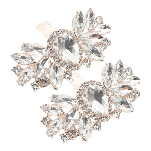 Mipcase 2 Stück Abnehmbare Schuhclips mit Funkelnden Strasssteinen Langlebiger Schuhdekoration für High Heels Hochzeit Party Accessoires für Damen von Mipcase