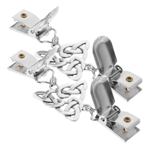 Mipcase 2 Stück Cardigan Clips mit Filigranem Hohldesign Vintage Pullover Clips aus Metall Strickjacken und Schalhalter für Damen Vielseitige Dekorative Ansteckclips von Mipcase