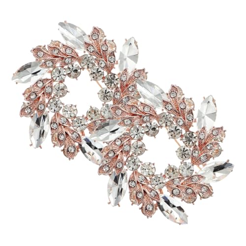 Mipcase 2 Stück Damen Broschen mit Funkelnden Strasssteinen Anstecknadeln Stilvolle Schmuckaccessoires für Hochzeit Festliche Kleidung Pullover Schals und Hüte von Mipcase