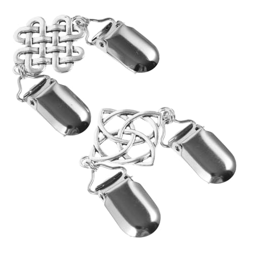 Mipcase 2 Stück Pullover Clips Metall Strickjacken Verschluss Brosche für Damen Vintage Stil Vielseitig für Schal Kleid Mantel Leicht Langlebig Eleganter Halsschmuck Praktische von Mipcase