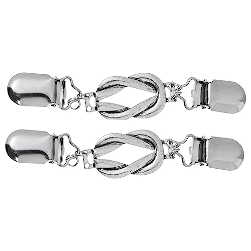 Mipcase 2 Stück Retro Strickjacken Clips Vintage Cardigan Verschluss Premium Schal Kragen Clips Antike Mode Brosche für Damen Einfach zu Tragen und Langlebig Schützt Beim Tragen Offener von Mipcase