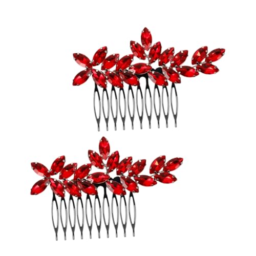 Mipcase 2 Stück Strass Haarspangen Brautschmuck mit Bunten Kristallen Multifunktionale Haarkämme und Haarclips für Hochzeit Abendveranstaltungen Braut und Brautjungfern von Mipcase
