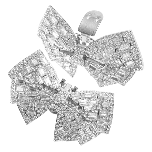 Mipcase 2 Stück Strass Schleifen Schuhclips Abnehmbare Schuhschmuck für Damen Pumps High Heels Flats Modisch Vielseitig Schuhanhänger für Hochzeit Party Alltag von Mipcase