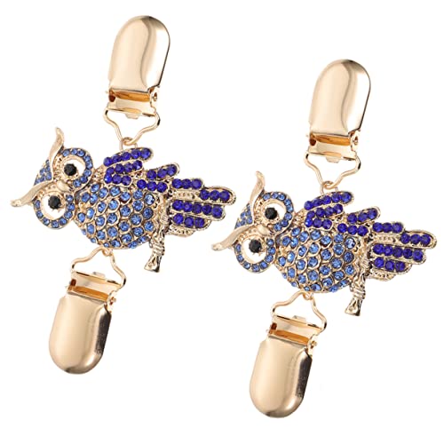 Mipcase 2 Stück Teiliges Cardigan Clips Kleine Stabile Strickjacken Clips mit Owl Design Sichere Befestigung für Pullover Schal und Hemdkragen für Damen von Mipcase