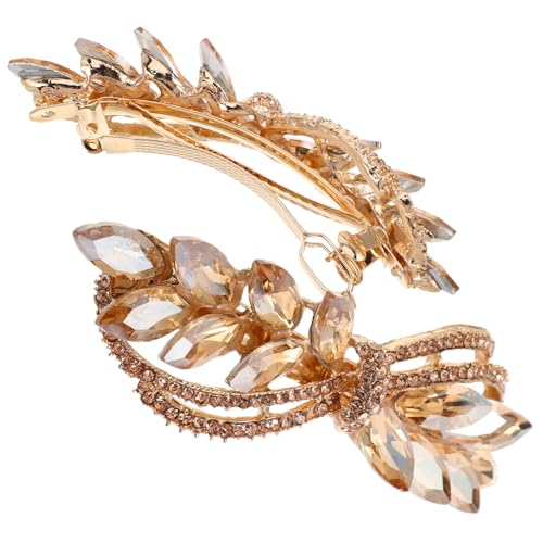 Mipcase 2 Stück Teiliges Funkelnde Haarklammern mit Eleganten Strasssteinen Stabile Haarschmuck Accessoires für Damen Luxuriöse Haarspangen für Hochzeit Ball Festliche Anlässe von Mipcase