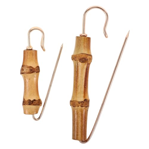 Mipcase 2 Stück Vintage Bambus Brosche Ethno Stil Handgefertigt Robuste Sicherheitsnadeln für Strickjacken Schals Pullover und Cardigans Mipcase 2 Stück Vintage Bambus Brosche Ethno Stil Handgefertigt Robuste Sicherheitsnadeln für Strickjacken Schals Pullover und Cardigans von Mipcase