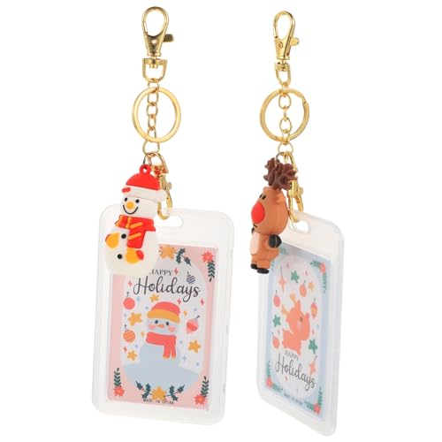 Mipcase 2 Stück Wasserdichter Transparenter Schüler Ausweishalter mit Schlüsselring Kratzfester Doppel Kartenhalter für Schule und Outdoor Sicherer Schutz für Ausweis und Namensschild von Mipcase